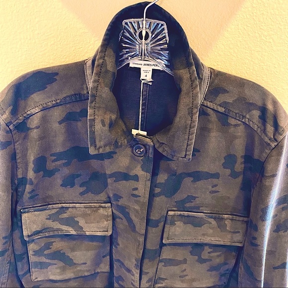 James Perse Camo Utility Jacket Coat 
